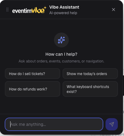 AI Assistant chat interface